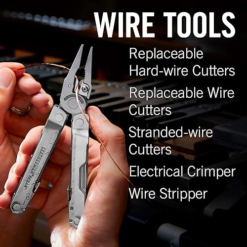 Leatherman 17 tools replaceable standard and hard-wire cutters