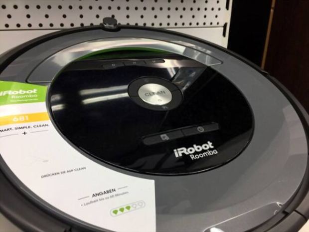 A picture of an iRobot Roomba