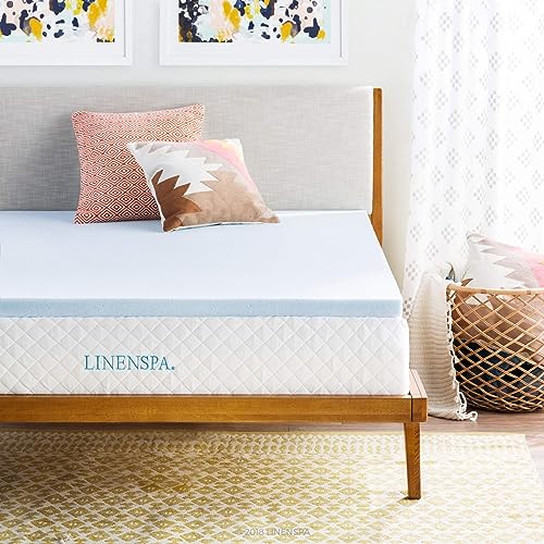 Linenspa 2-inch gel-infused memory foam mattress topper 
