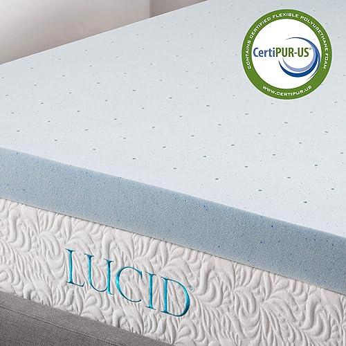 Lucid 4 inch gel infused mattress topper is CertiPUR-US certified 