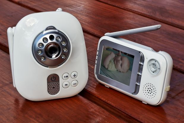 A close-up picture showing a baby monitor