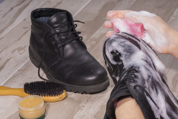 Apply conditioner product on your boots