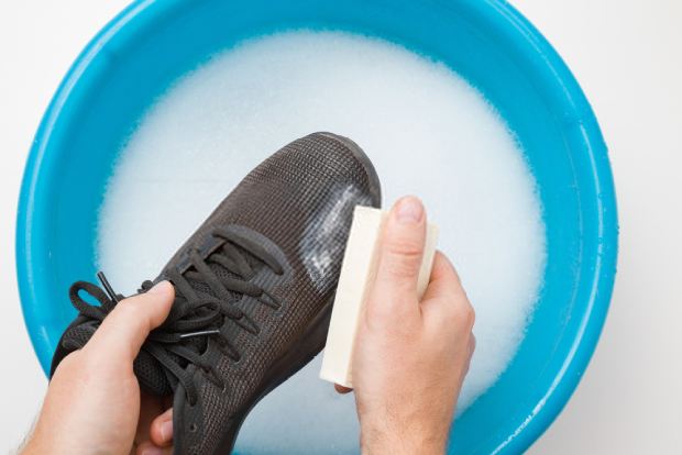 Wash your hiking boots for a more thorough cleaning