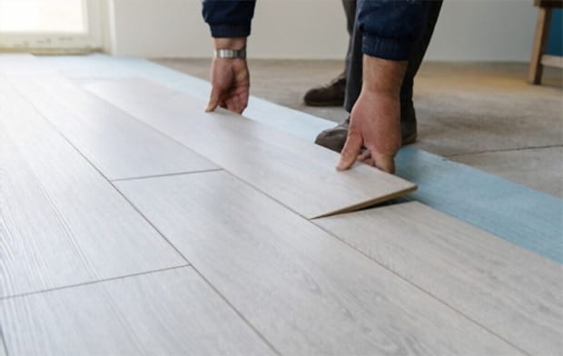 Home renovate with vinyl laminate flooring