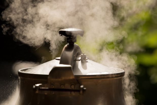 Pressure cookers allow for a much higher boiling temperature