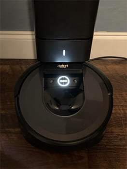 Roomba models use a light ring to indicate their current status.