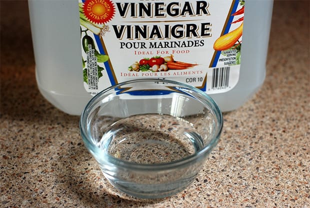 Vinegar is useful with vomit too