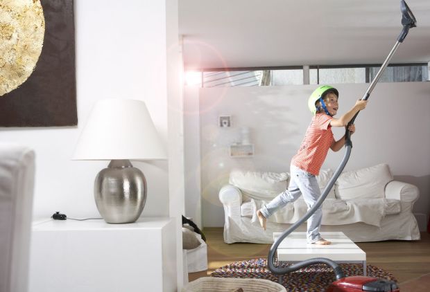 Vacuum the room from top to bottom