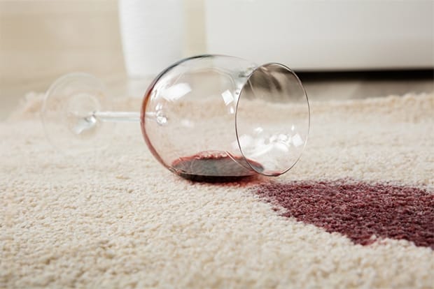 Red wine spilling on the carpet is a total nightmare for lots of people