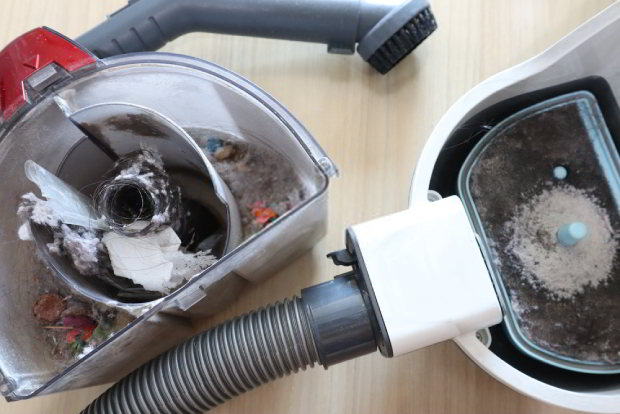 Start by dusting your vacuum cleaner