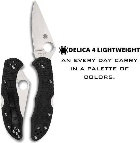 Spyderco Delica 4 C11PBK Saber Grind Pocket Knife